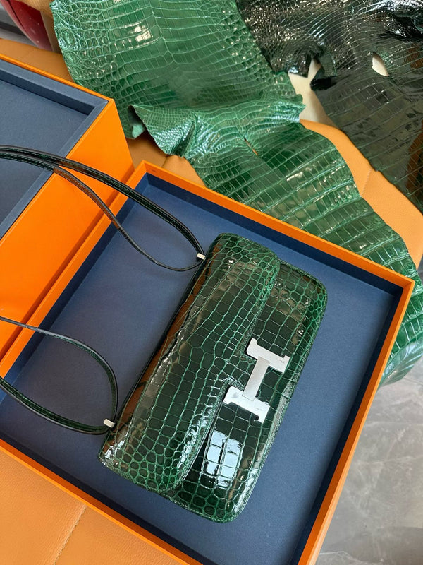 Hermes Constance Elan 25 shiny aligator