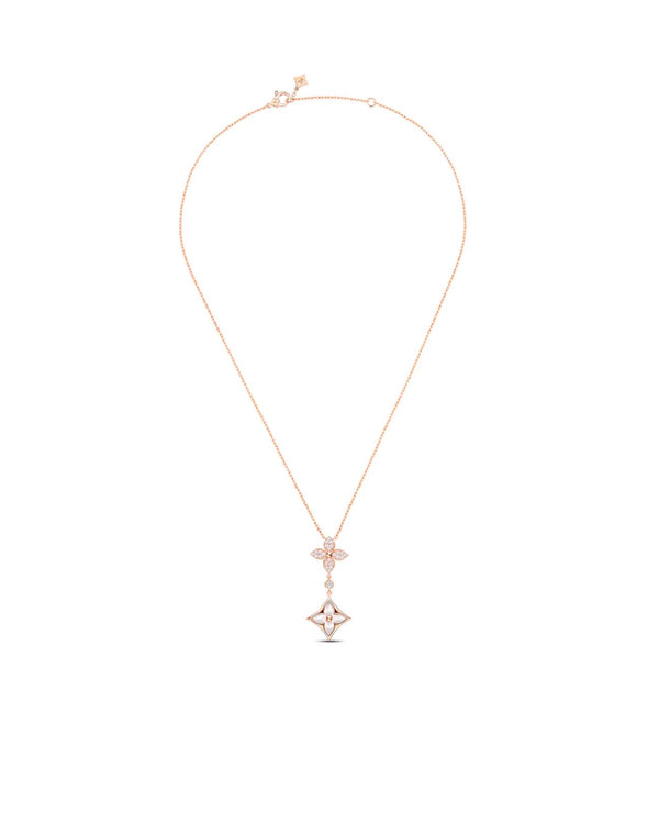 LVN Color Blossom M Star Multi-Motif Pendant, Pink Gold, White Mother-of-Pearl and Diamonds