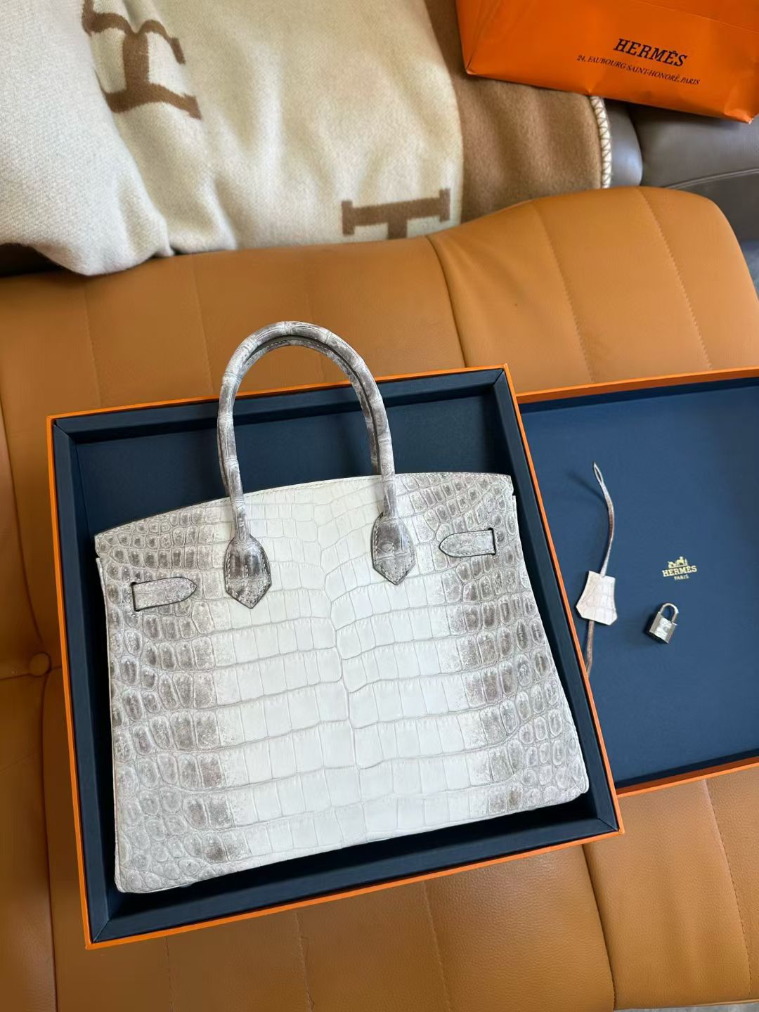 Hermes birkin in Himalaya Original Niloticus Crocodile leather