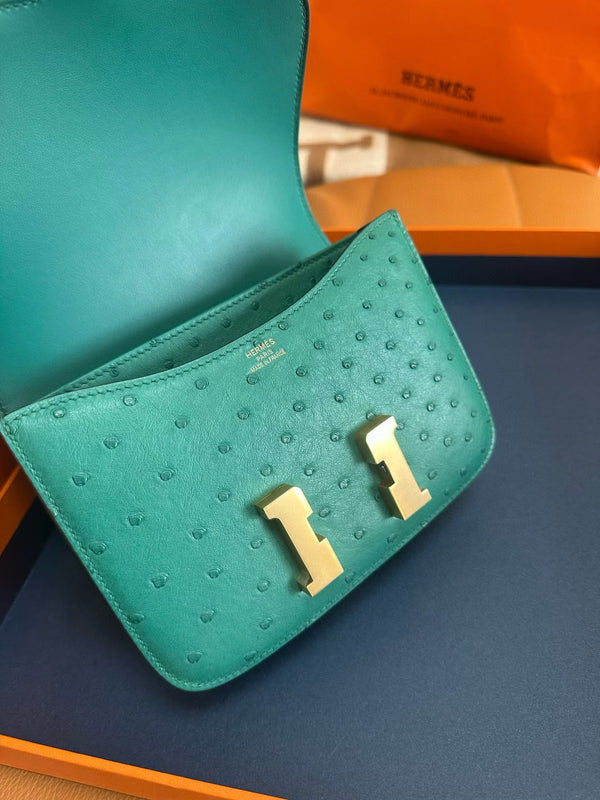 Hermes constance 18 original ostrich leather