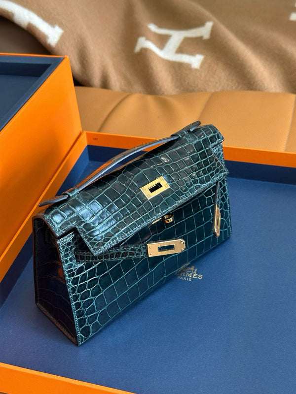 Hermes Phochette Clutch Original Aligator leather