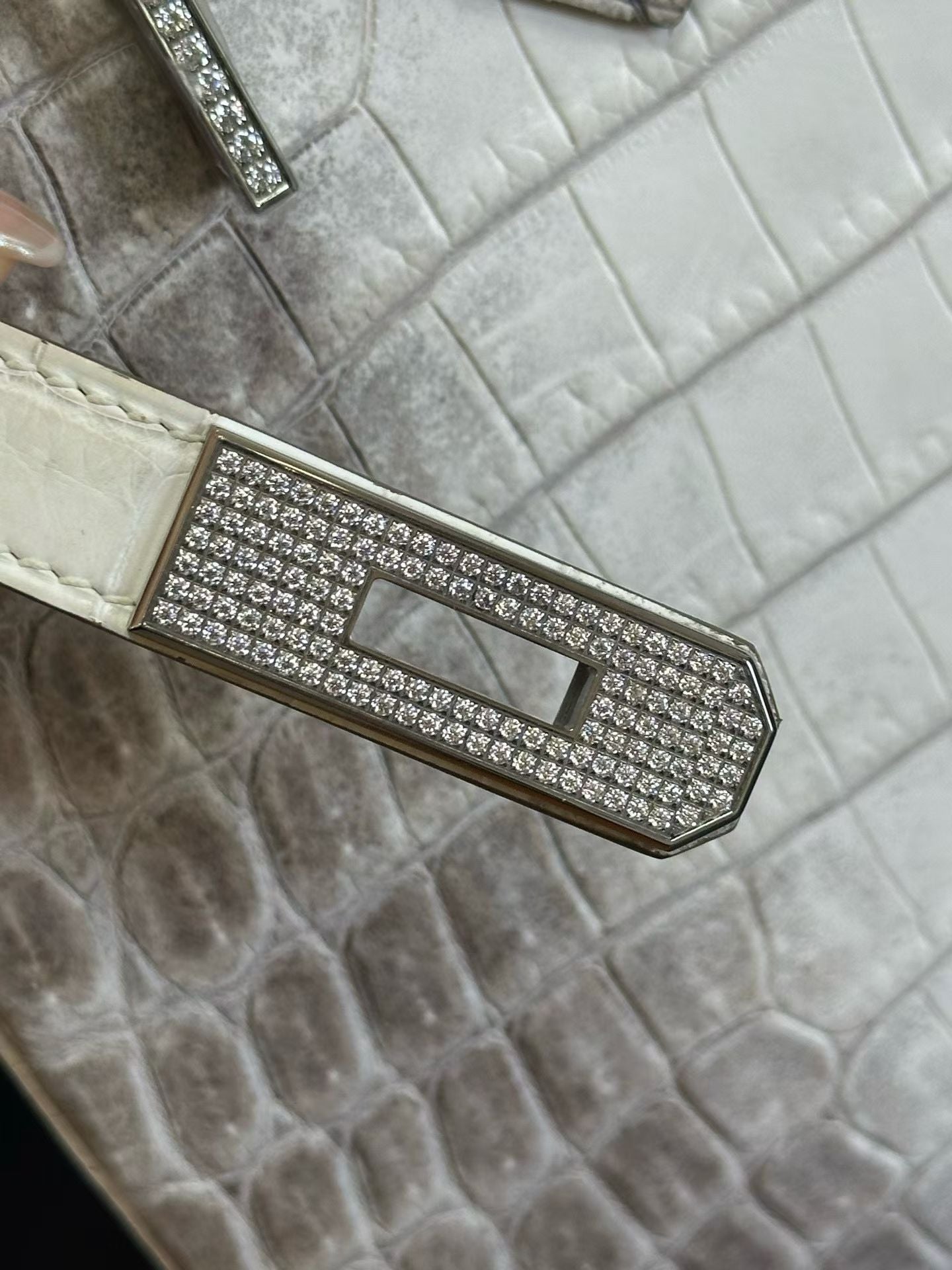 Hermes birkin in Himalaya Original Niloticus Crocodile leather
