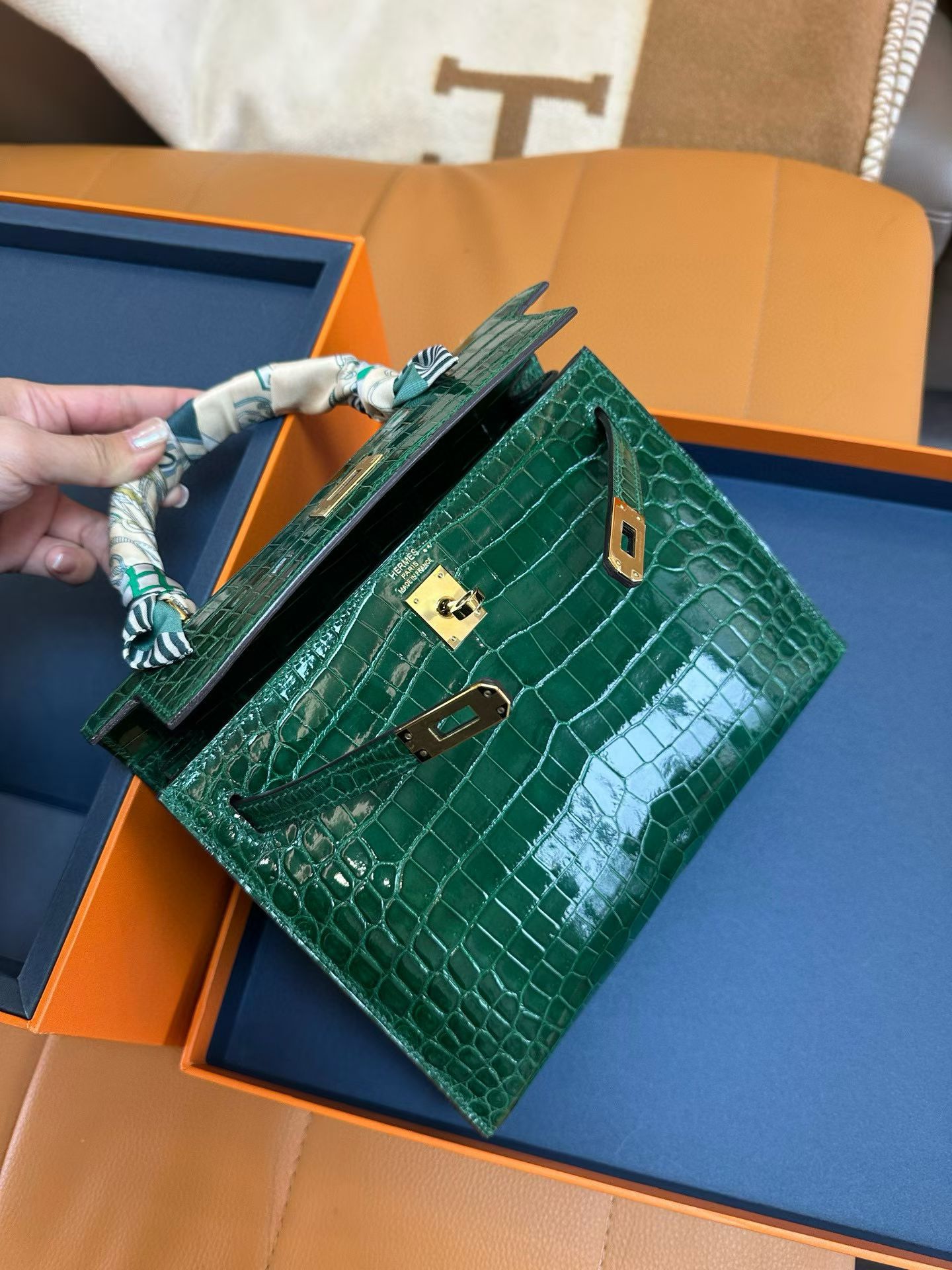 Hermes kelly 25 Original crocodile leather
