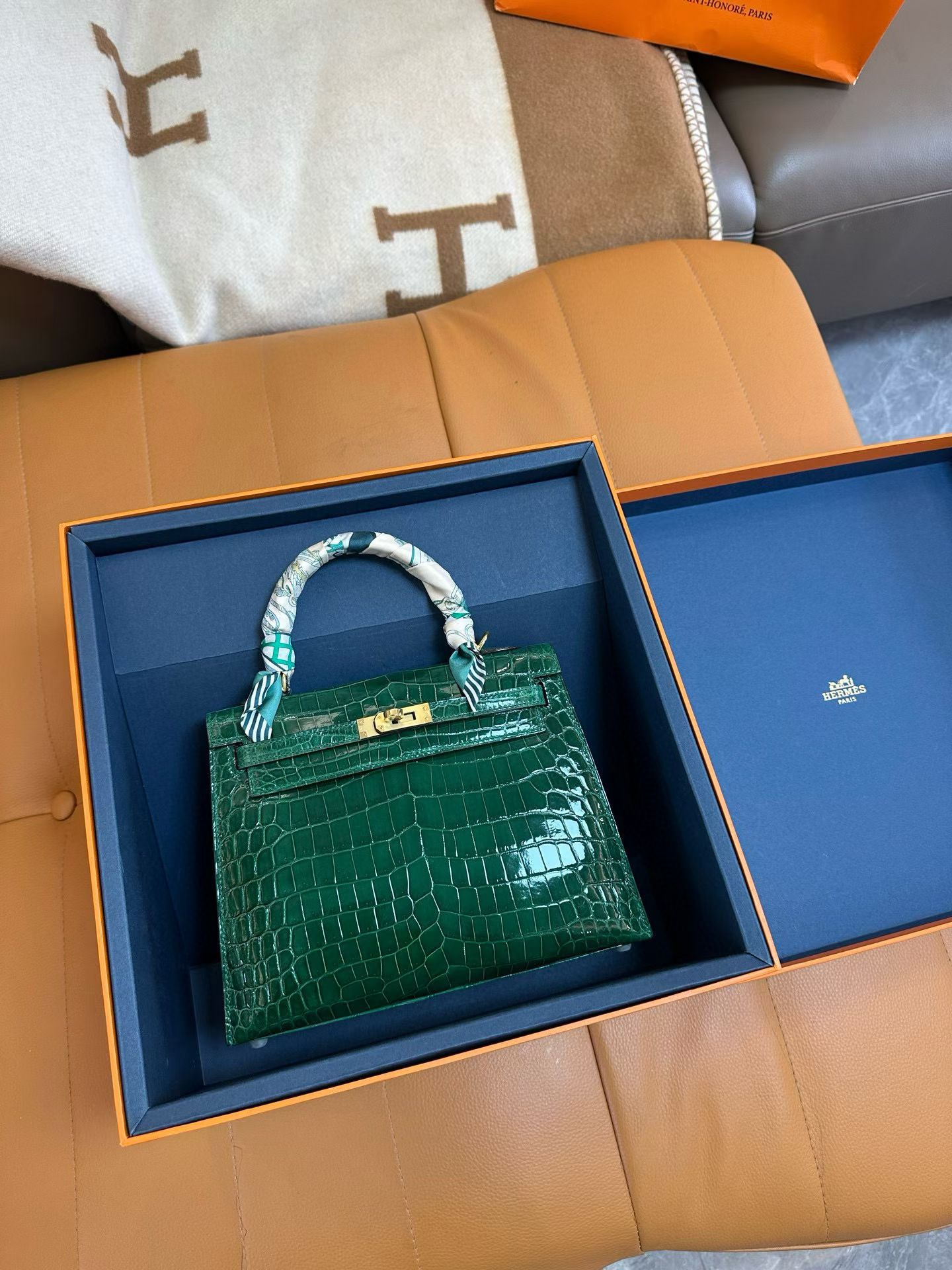 Hermes kelly 25 Original crocodile leather