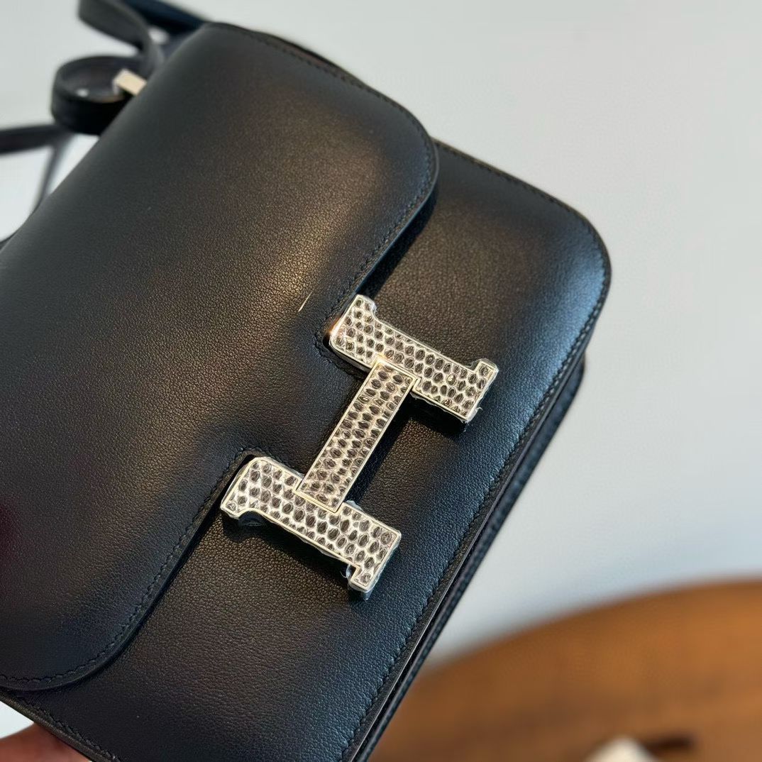 Hermes Constance 18 with ombre lizard buckle