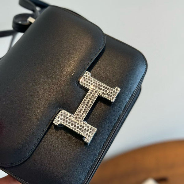 Hermes Constance 18 with ombre lizard buckle