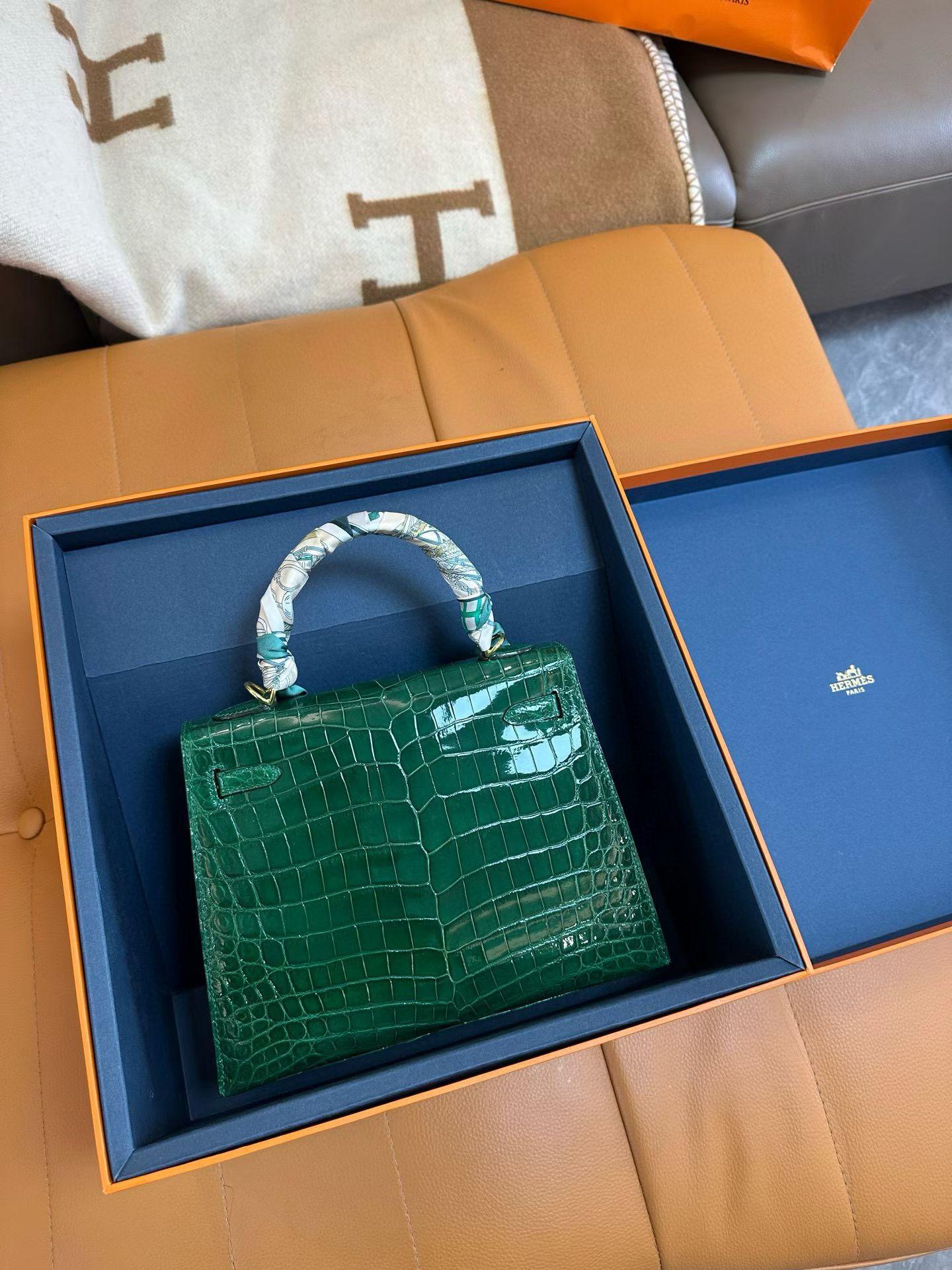 Hermes kelly 25 Original crocodile leather